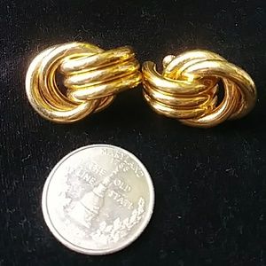 Gold toned Napier clip-on earrings